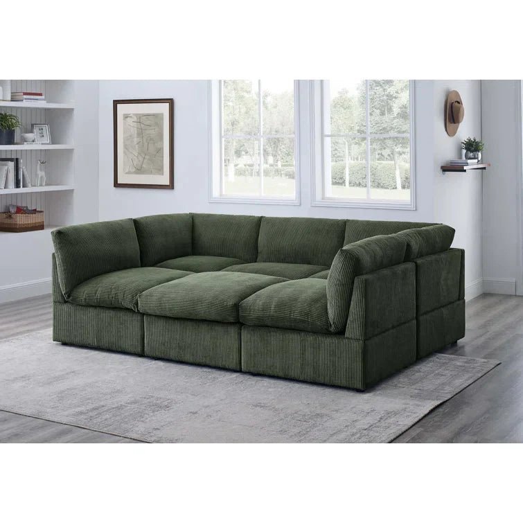 Priyen 98″ Wide Symmetrical Modular Corner Sectional - Image 8