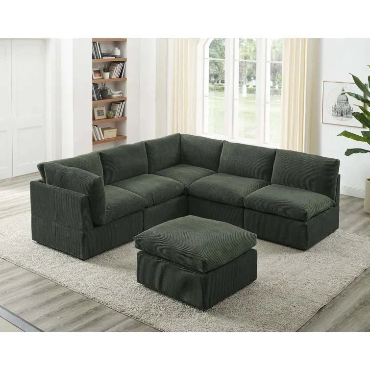 Priyen 98″ Wide Symmetrical Modular Corner Sectional - Image 10
