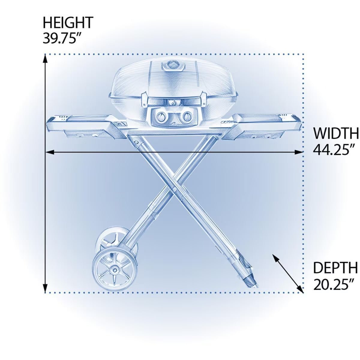285X Portable Freestanding Propane Gas Grill – Black - Image 4