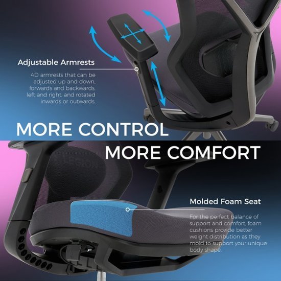 Lenovo – Legion Mesh Gaming Chair – Space Gray - Image 5