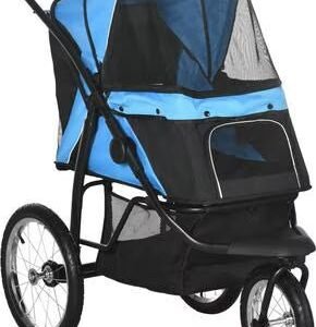 PawHut Small & Medium Dog Stroller, Gray