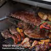456 sq. in. Wood Pellet Grill and Smoker BBQ with PID Auto Temperature Control, Folding Legs for Patio or RV in Black
