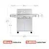 4-Burner Propane Gas Grill in Stainless with LED Controls, Side and Side Sear Burners - Image 2