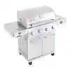4-Burner Propane Gas Grill in Stainless with LED Controls, Side and Side Sear Burners - Image 7