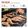 4-Burner Propane Gas Grill in Stainless with LED Controls, Side and Side Sear Burners