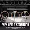 3-Burner Pedestal Propane Gas Grill in Azure with Side Hooks