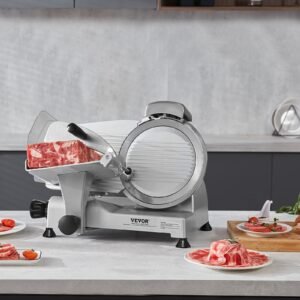 Meat Slicer, 340W Electric Deli Food Slicer with 10″ SUS420 Stainless Steel